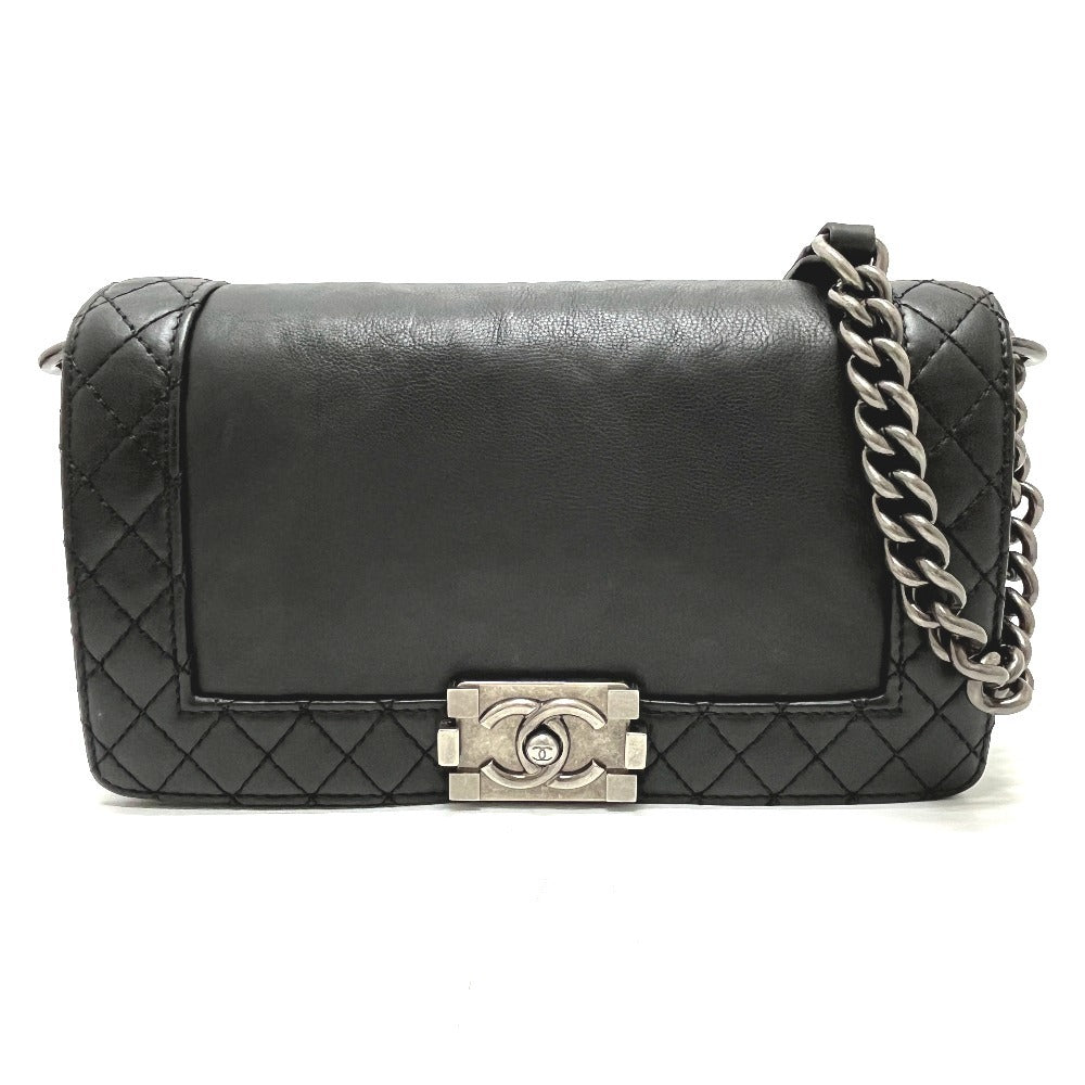 CHANEL A92193 Coco Mark Boy Chanel Chain Shoulder Bag Calfskin Ladies Black