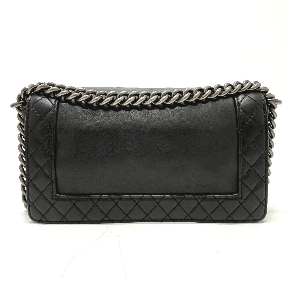 CHANEL A92193 Coco Mark Boy Chanel Chain Shoulder Bag Calfskin Ladies Black