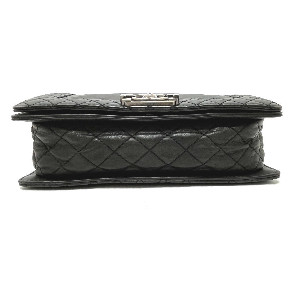 CHANEL A92193 Coco Mark Boy Chanel Chain Shoulder Bag Calfskin Ladies Black