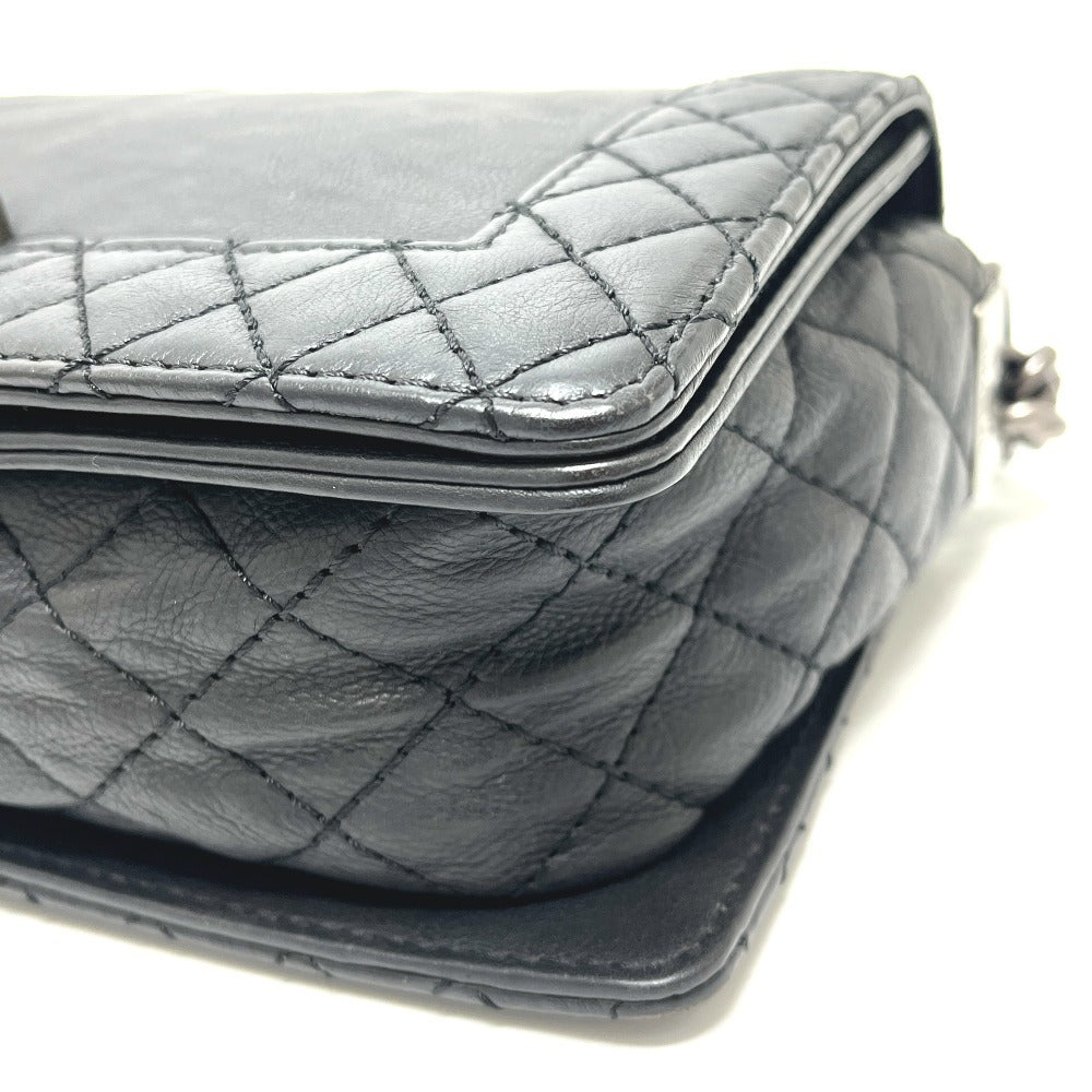 CHANEL A92193 Coco Mark Boy Chanel Chain Shoulder Bag Calfskin Ladies Black