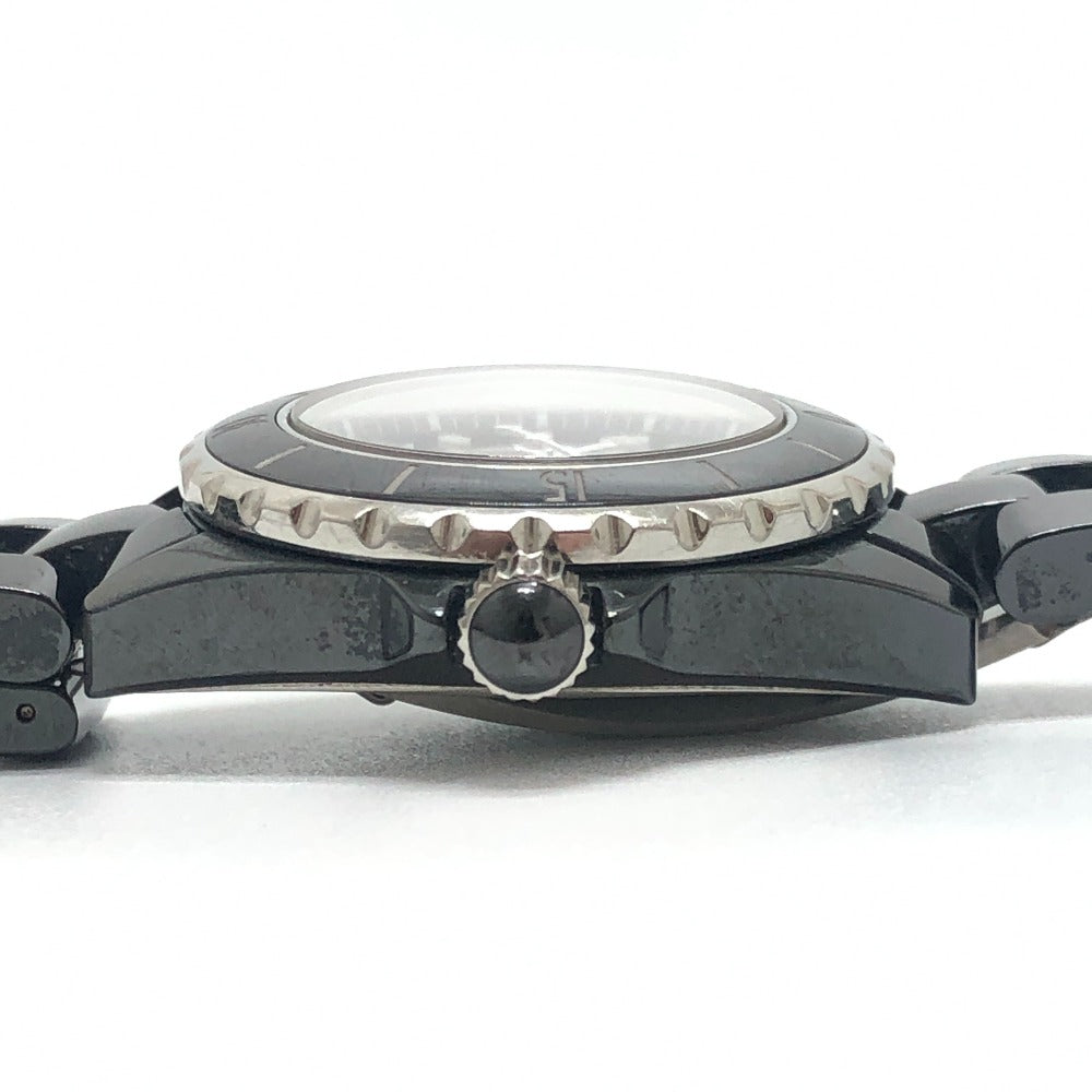 CHANEL H0682 J12 Quartz Watch Date Round Face 33MM Ceramic Ladies Black Wristwatch