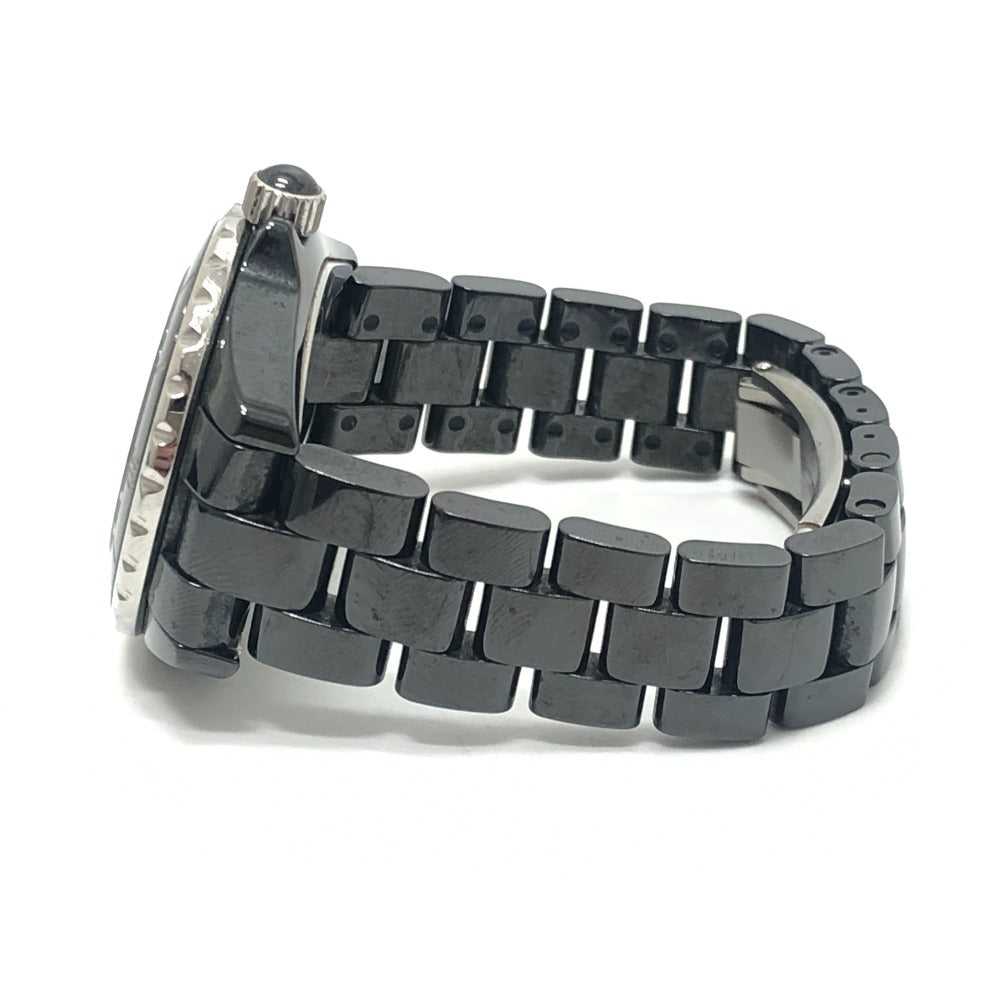 CHANEL H0682 J12 Quartz Watch Date Round Face 33MM Ceramic Ladies Black Wristwatch