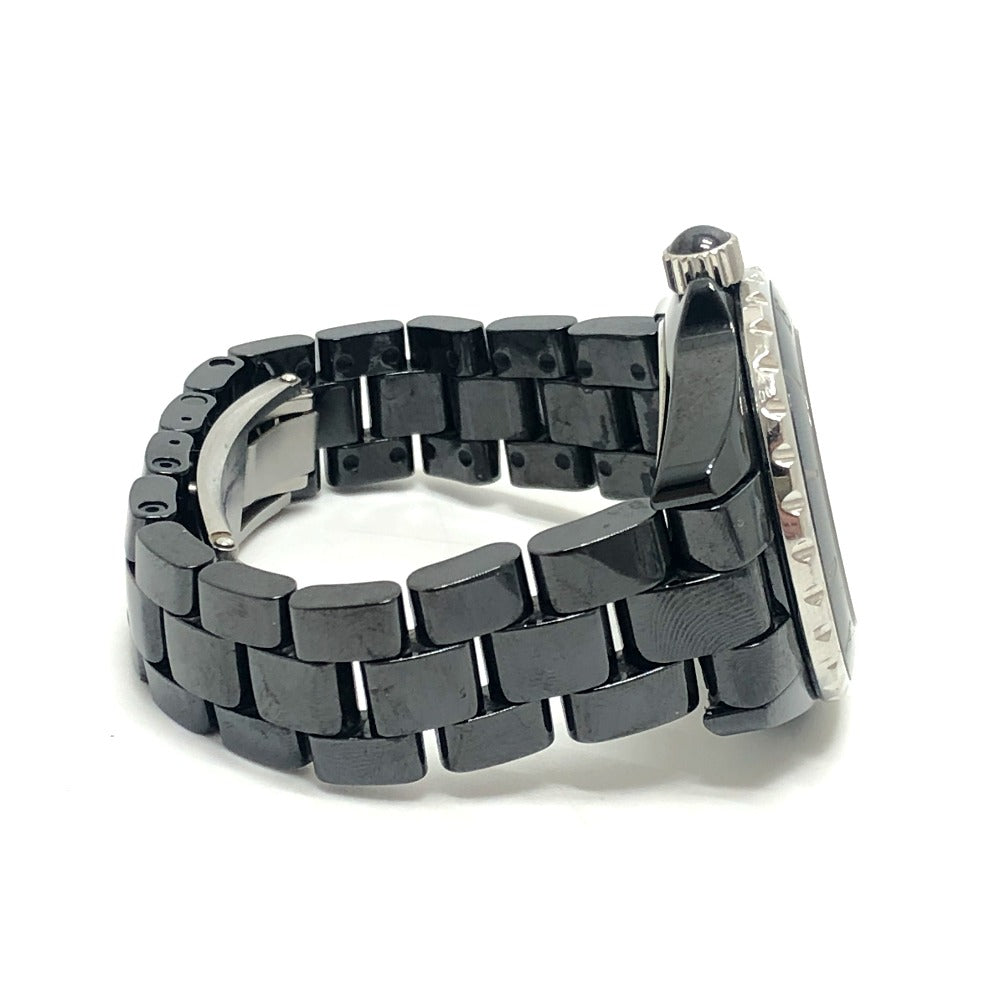 CHANEL H0682 J12 Quartz Watch Date Round Face 33MM Ceramic Ladies Black Wristwatch