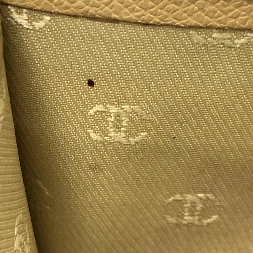 CHANEL ココボタン 財布 2つ折り財布 長財布 ウォレット 2つ折り財布 レザー レディース ベージュ