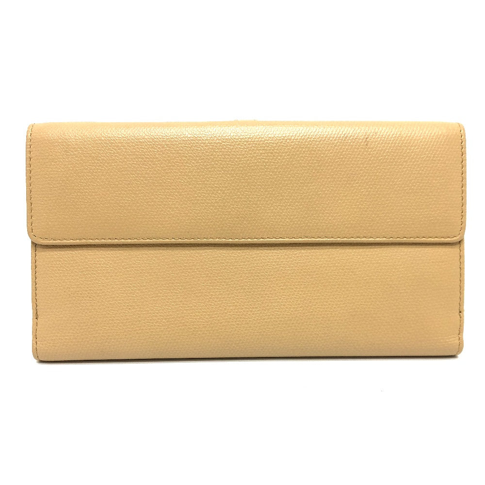 CHANEL ココボタン 財布 2つ折り財布 長財布 ウォレット 2つ折り財布 レザー レディース ベージュ