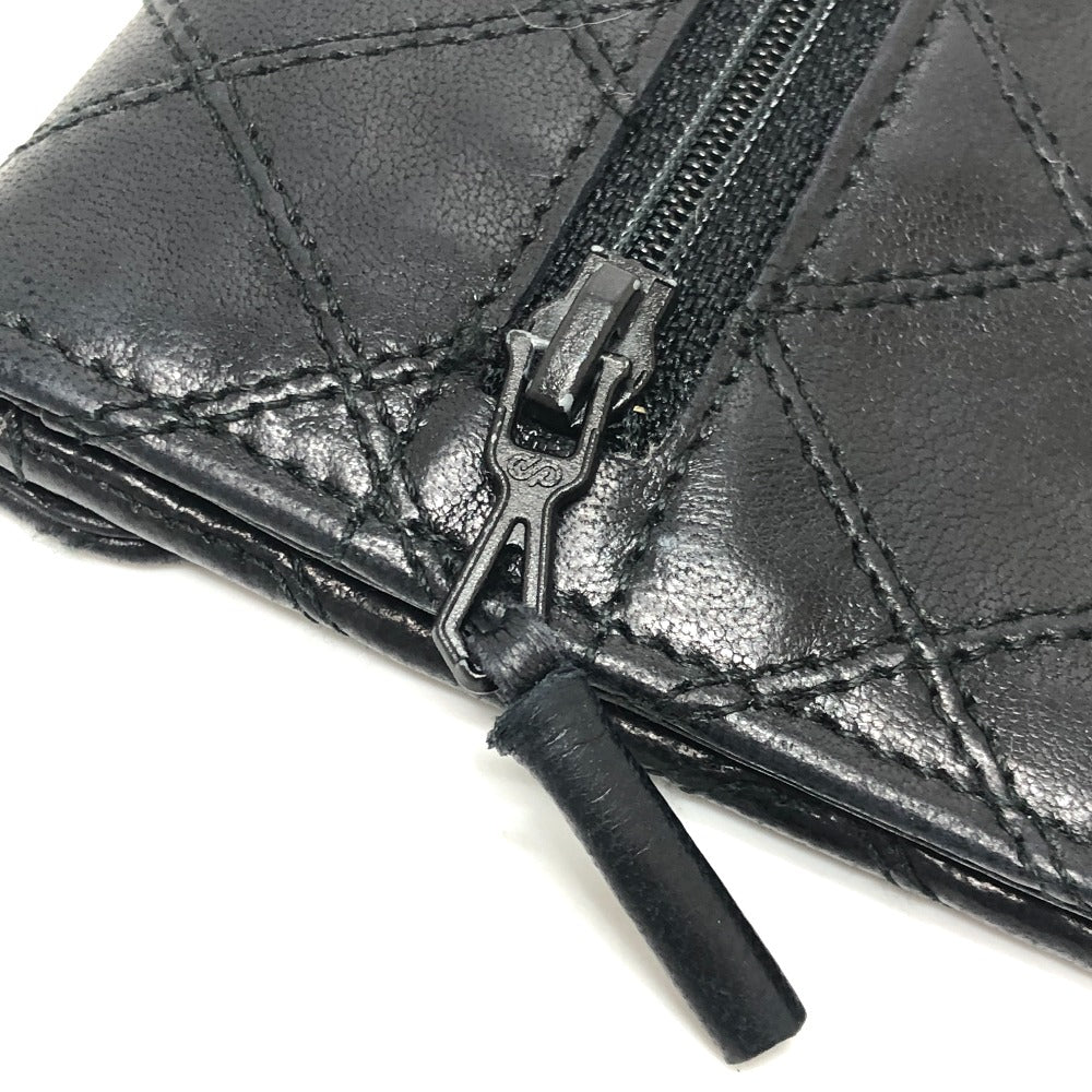 CHANEL マトラッセ 財布 ロングウォレット 小物 フラップウォレット 長財布 ラムスキン レディース ブラック