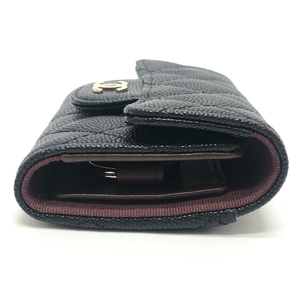CHANEL AP0222 CC Mark Matelasse Classic Leather accessories, 4-piece set Key Case Caviar Leather Black Used