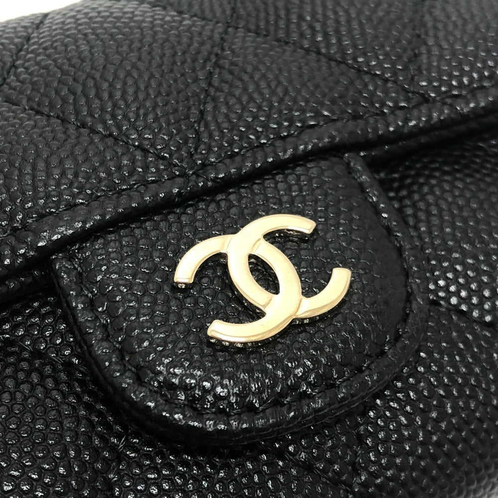 CHANEL AP0222 CC Mark Matelasse Classic Leather accessories, 4-piece set Key Case Caviar Leather Black Used