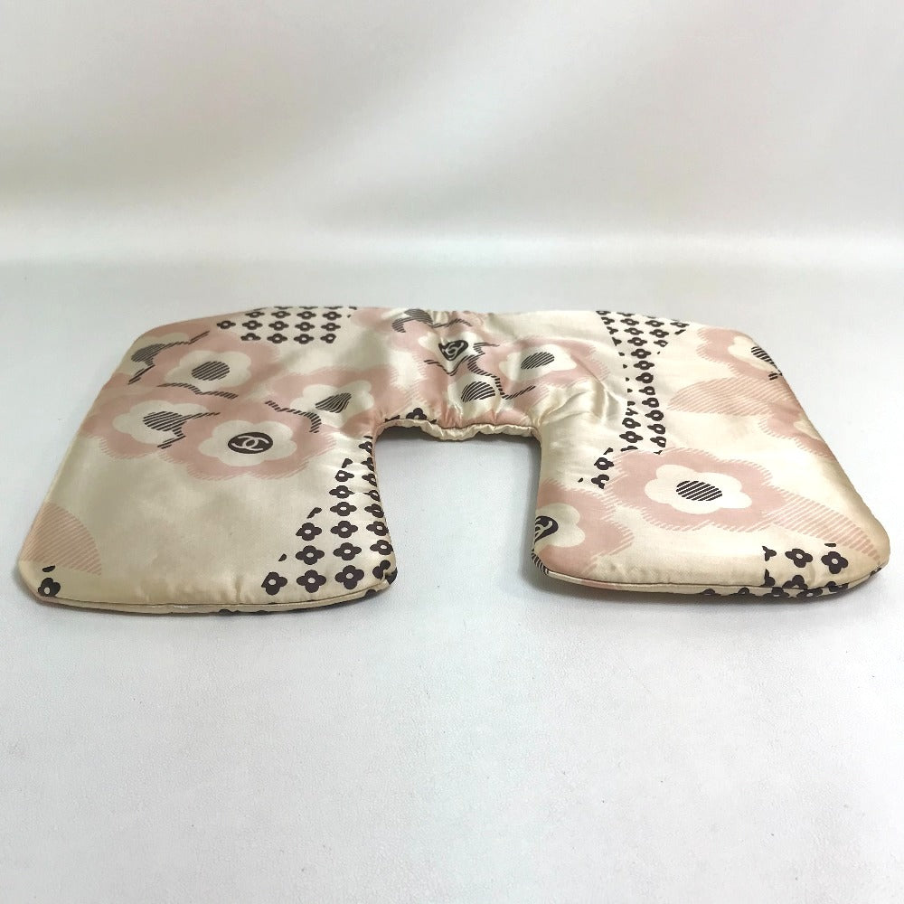 CHANEL Camellia Eye Mask Pouch and Pillow Set, Travel Case, Nylon, Women's, Pink