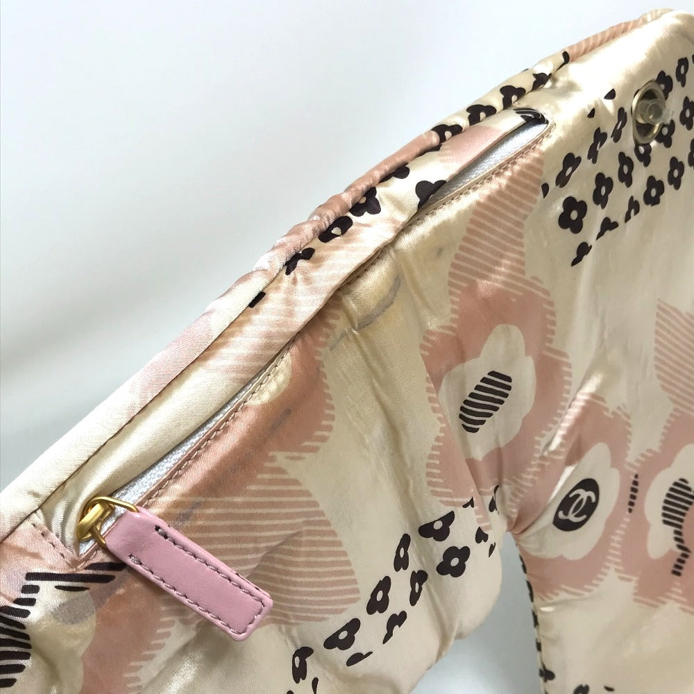 CHANEL Camellia Eye Mask Pouch and Pillow Set, Travel Case, Nylon, Women's, Pink
