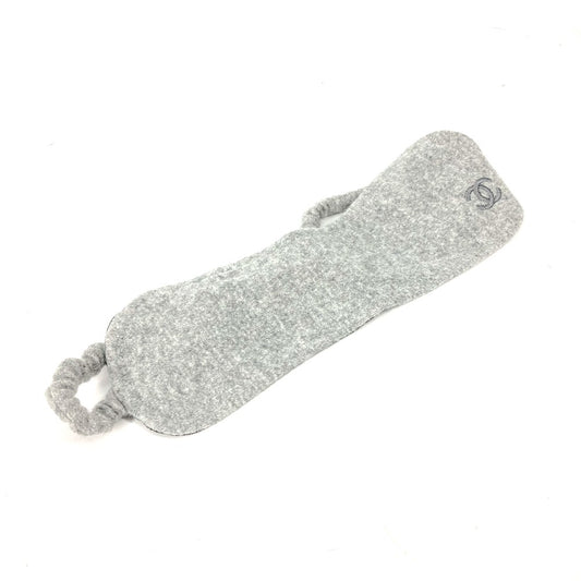 CHANEL CC ココマーク アイマスク トラベルグッズ 睡眠グッズ 雑貨 シルク レディース グレー