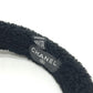 CHANEL 25B デカココ ココマーク バイカラー アパレル小物 イヤーマフ ファー レディース ブラック