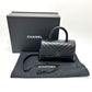 CHANEL シェブロン Vステッチ ココハンドルXS ソーブラック 2WAY カバン バッグ ショルダーバッグ ハンドバッグ キャビアスキン レディース ブラック