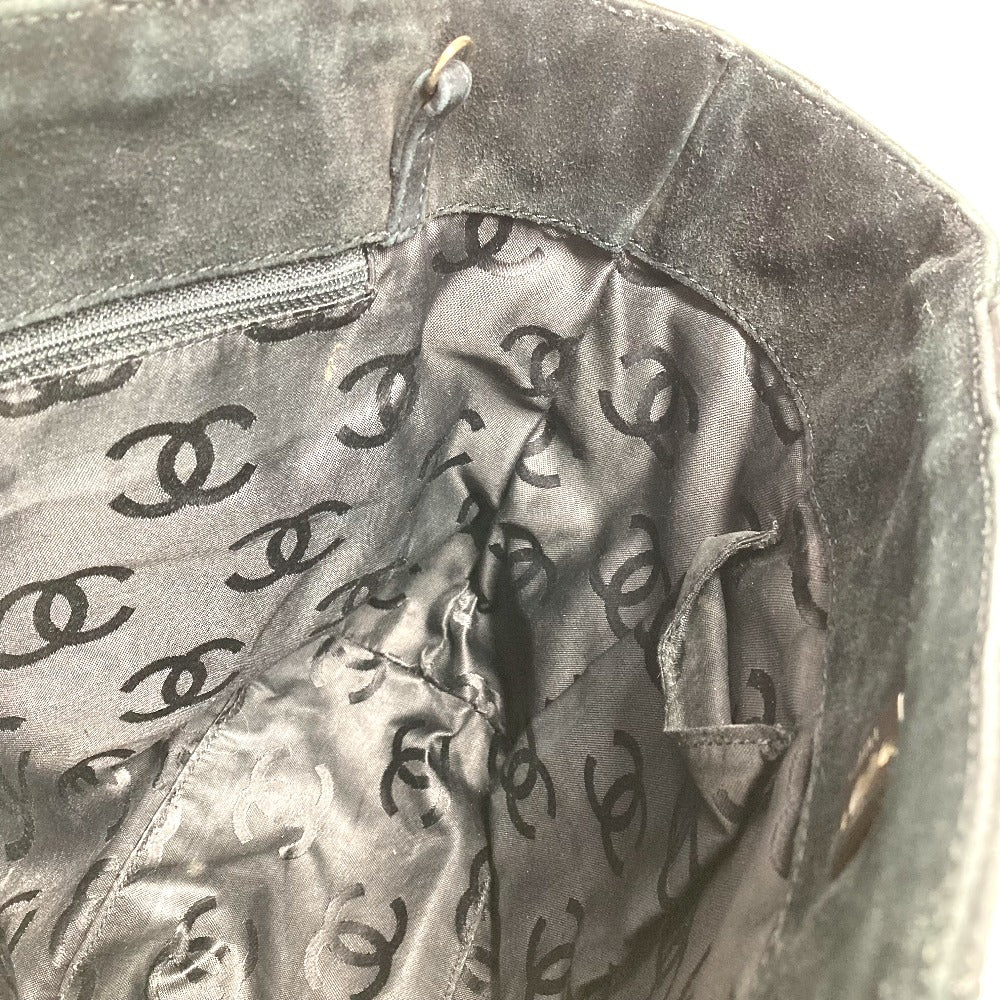CHANEL マトラッセ キルティング CC ココマーク ターンロック ショルダーバッグ 肩掛け カバン 2WAYバッグ 斜め掛け トートバッグ スエード レディース ブラック