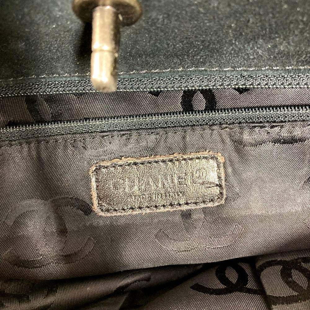 CHANEL マトラッセ キルティング CC ココマーク ターンロック ショルダーバッグ 肩掛け カバン 2WAYバッグ 斜め掛け トートバッグ スエード レディース ブラック