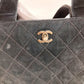 CHANEL マトラッセ キルティング CC ココマーク ターンロック ショルダーバッグ 肩掛け カバン 2WAYバッグ 斜め掛け トートバッグ スエード レディース ブラック
