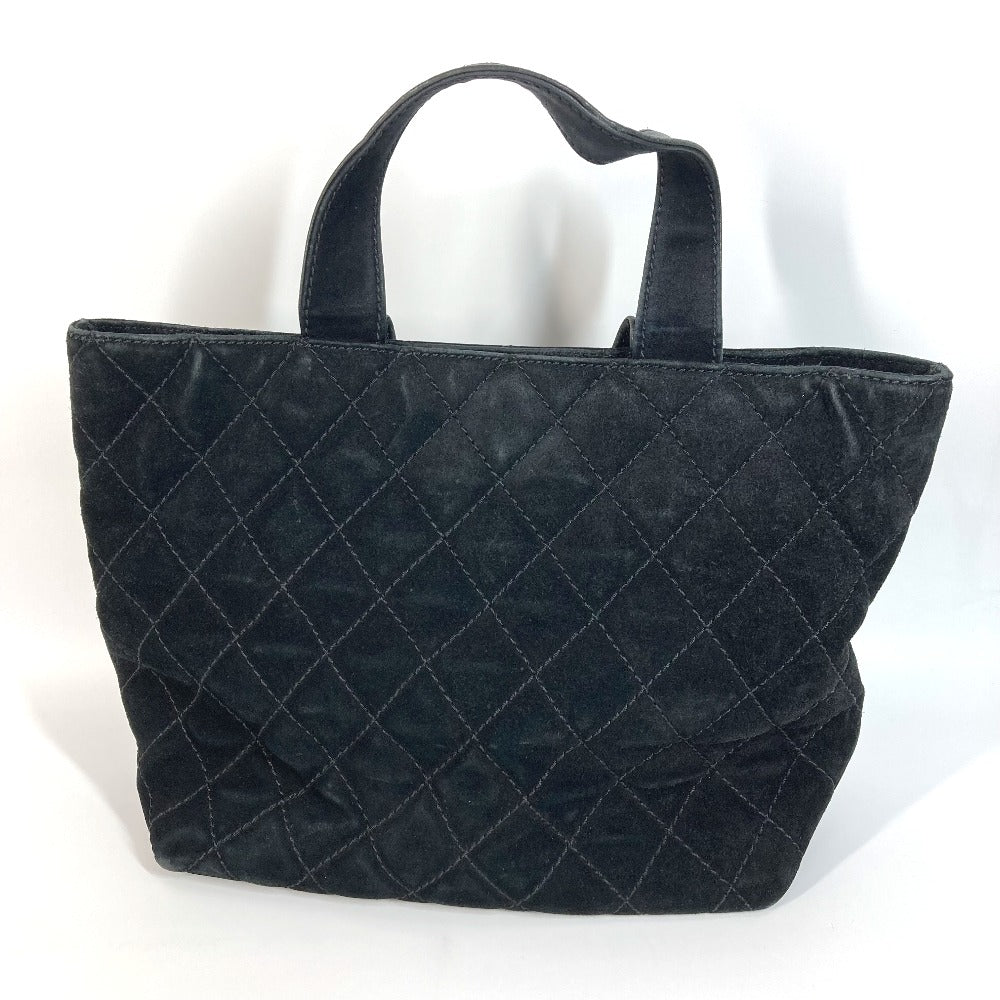 CHANEL マトラッセ キルティング CC ココマーク ターンロック ショルダーバッグ 肩掛け カバン 2WAYバッグ 斜め掛け トートバッグ スエード レディース ブラック