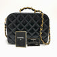 CHANEL マトラッセ バニティ 2WAY カバン 肩掛け 斜め掛け ハンドバッグ エナメル レディース ブラック