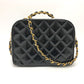 CHANEL マトラッセ バニティ 2WAY カバン 肩掛け 斜め掛け ハンドバッグ エナメル レディース ブラック
