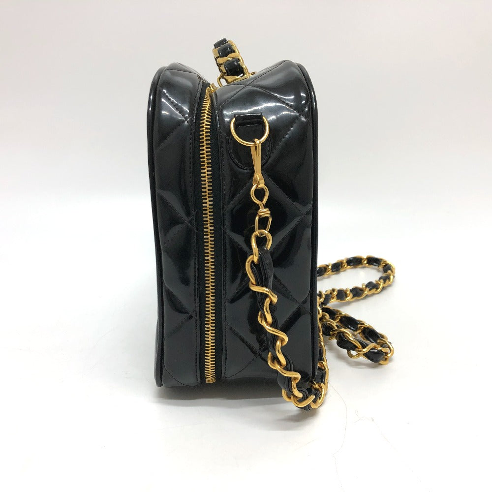 CHANEL マトラッセ バニティ 2WAY カバン 肩掛け 斜め掛け ハンドバッグ エナメル レディース ブラック