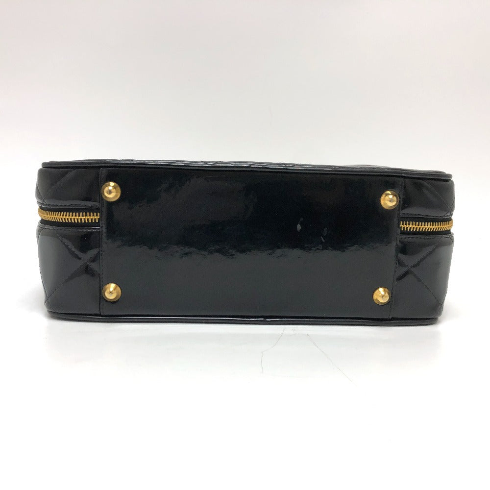 CHANEL マトラッセ バニティ 2WAY カバン 肩掛け 斜め掛け ハンドバッグ エナメル レディース ブラック