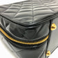 CHANEL マトラッセ バニティ 2WAY カバン 肩掛け 斜め掛け ハンドバッグ エナメル レディース ブラック