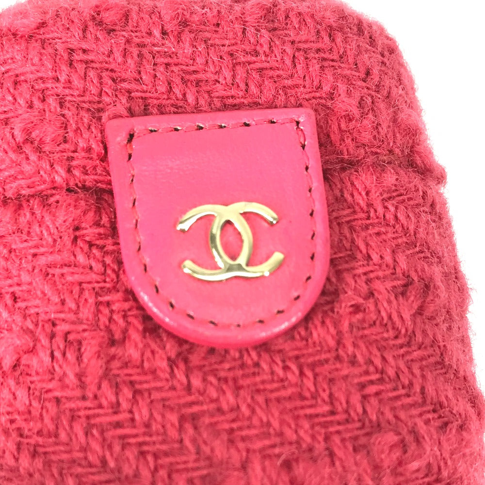 CHANEL アップル apple ポーチ airpodsケース エアポッズ チェーン付き イヤフォンケース ツイード レディース ピンク