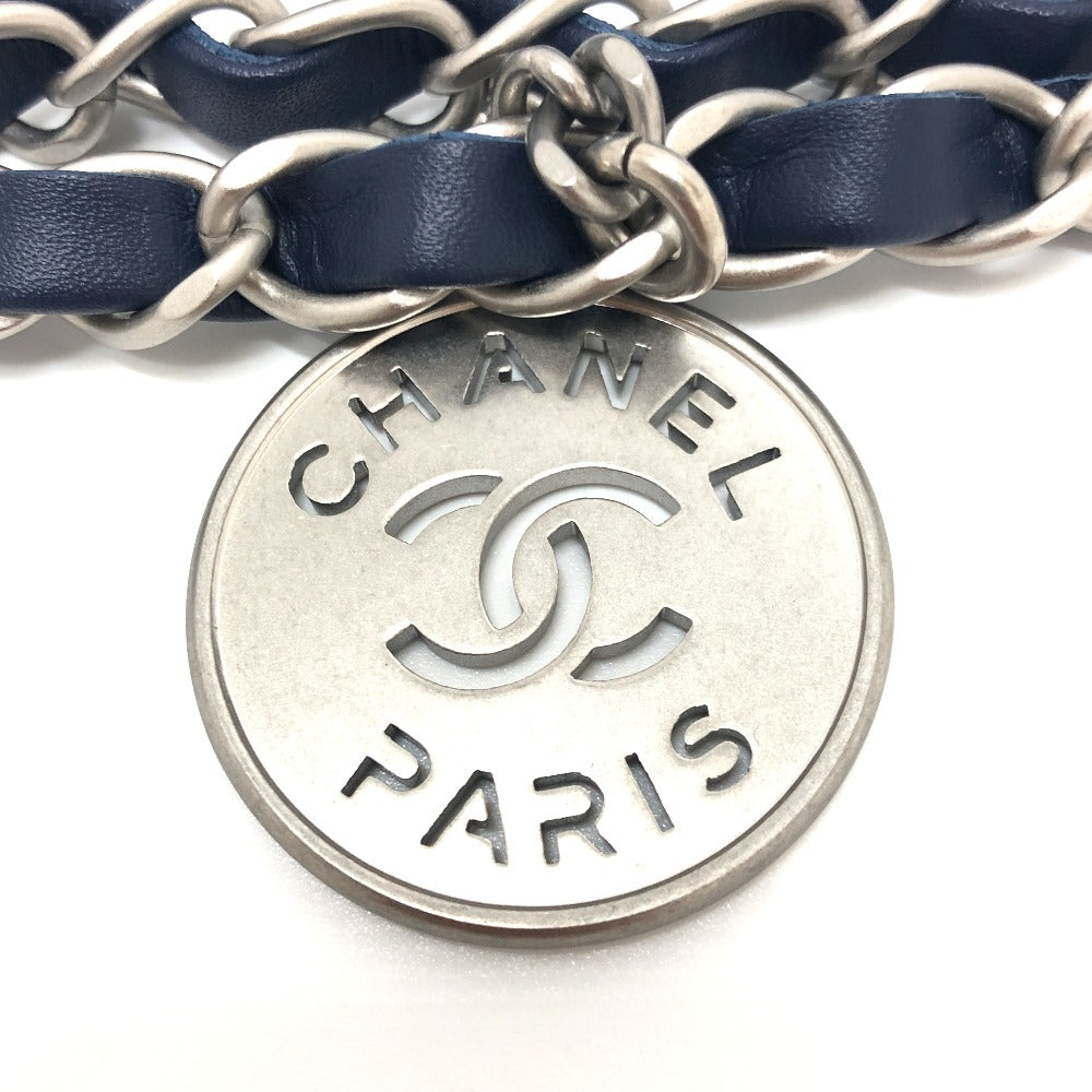 CHANEL AS3260 Chanel 22 Matelasse with medal charm Small Hobo Shoulder Bag Bag Shoulder Bag Denim blue/SilverHardware Used
