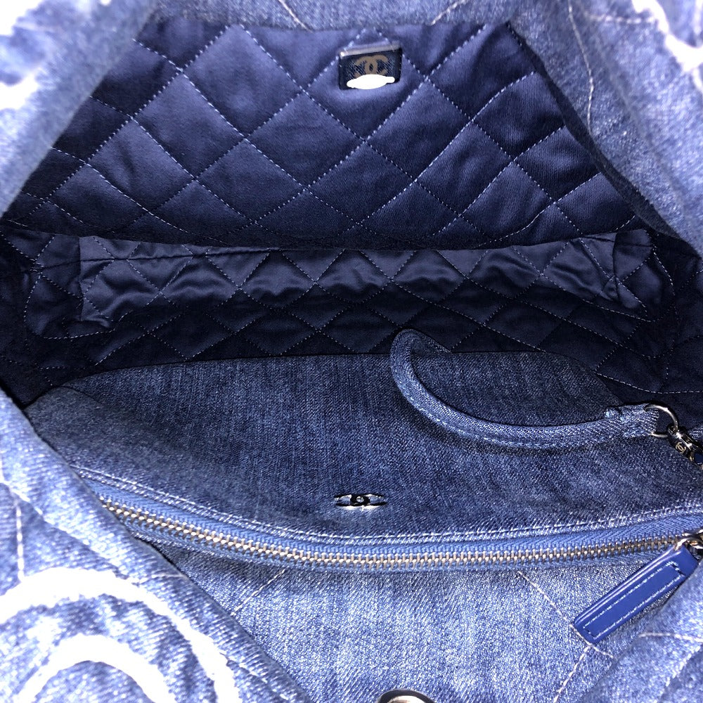 CHANEL AS3260 24A CHANEL22 ロゴパッチワーク ショルダーバック 肩掛けバック 斜め掛けバッグ ショルダーバッグ デニム レディース ブルー