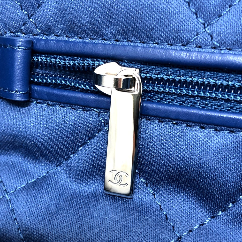 CHANEL AS3260 24A CHANEL22 ロゴパッチワーク ショルダーバック 肩掛けバック 斜め掛けバッグ ショルダーバッグ デニム レディース ブルー