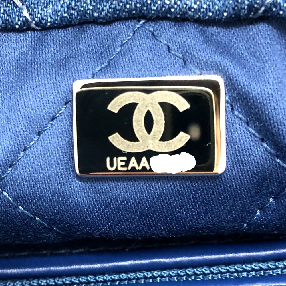 CHANEL AS3260 24A CHANEL22 ロゴパッチワーク ショルダーバック 肩掛けバック 斜め掛けバッグ ショルダーバッグ デニム レディース ブルー