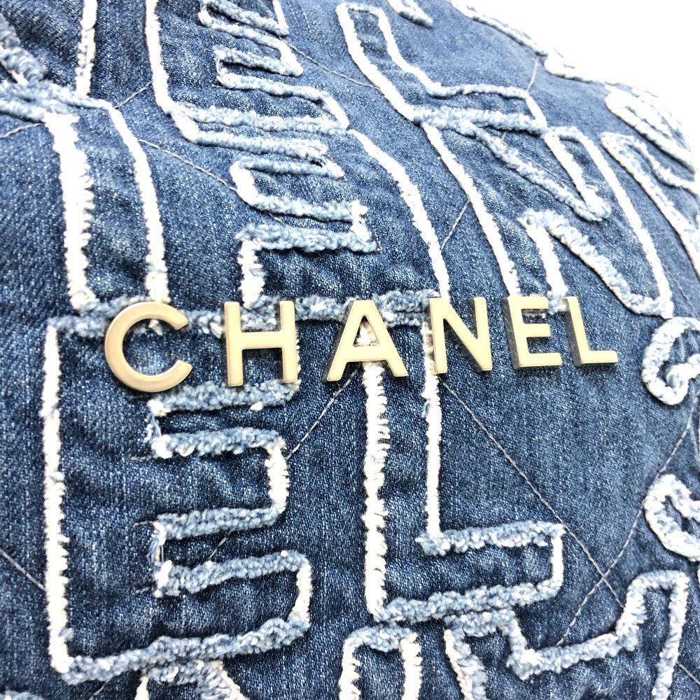 CHANEL AS3260 24A CHANEL22 ロゴパッチワーク ショルダーバック 肩掛けバック 斜め掛けバッグ ショルダーバッグ デニム レディース ブルー
