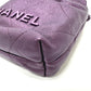 CHANEL AS3980 CHANEL22 ラメ オールパープル 2WAYバッグ チェーンバッグ カバン 肩掛け ショルダーバッグ レザー レディース パープル
