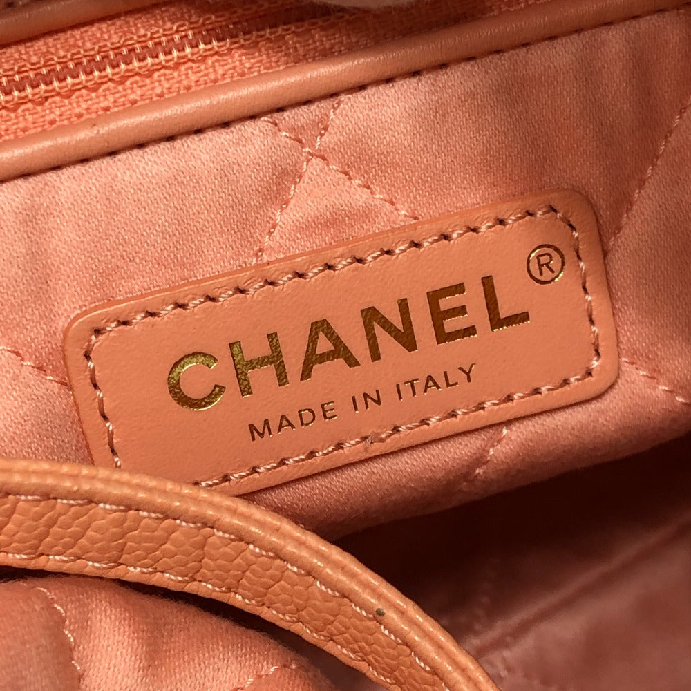 CHANEL AS3260 マトラッセ シャネル22 スモール カバン ハンドバッグ チェーン ショルダーバッグ キャビアスキン レディース コーラルピンク ピンク