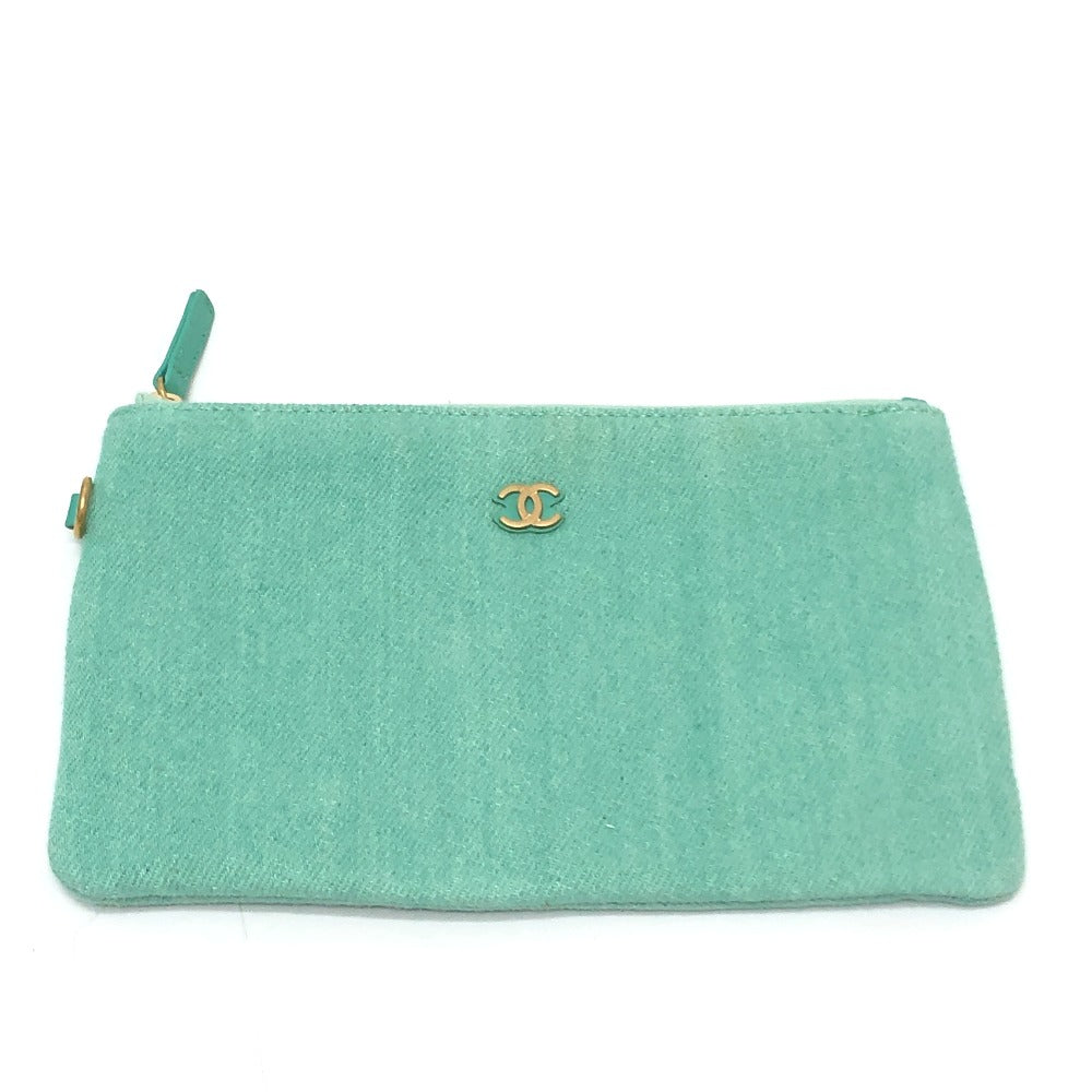 CHANEL AS3260 Matelasse Chanel 22 Small Chain Shoulder Bag/Handbag in Denim, Turquoise and Green