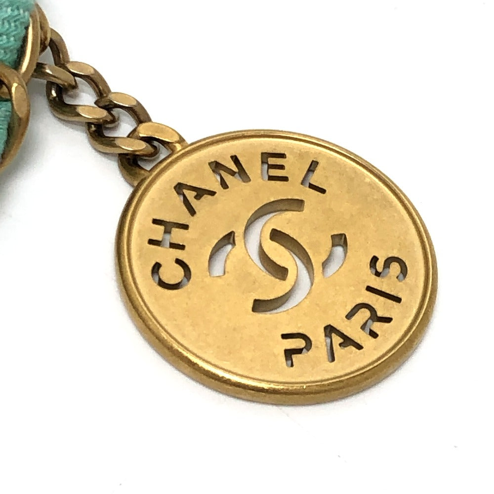 CHANEL AS3260 Matelasse Chanel 22 Small Chain Shoulder Bag/Handbag in Denim, Turquoise and Green