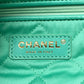 CHANEL AS3260 Matelasse Chanel 22 Small Chain Shoulder Bag/Handbag in Denim, Turquoise and Green