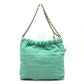 CHANEL AS3260 Matelasse Chanel 22 Small Chain Shoulder Bag/Handbag in Denim, Turquoise and Green