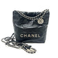 CHANEL AS3980 Chanel 22 Mini 2-Way Chain Bag Shoulder Bag Leather Women's Silver Hardware Black