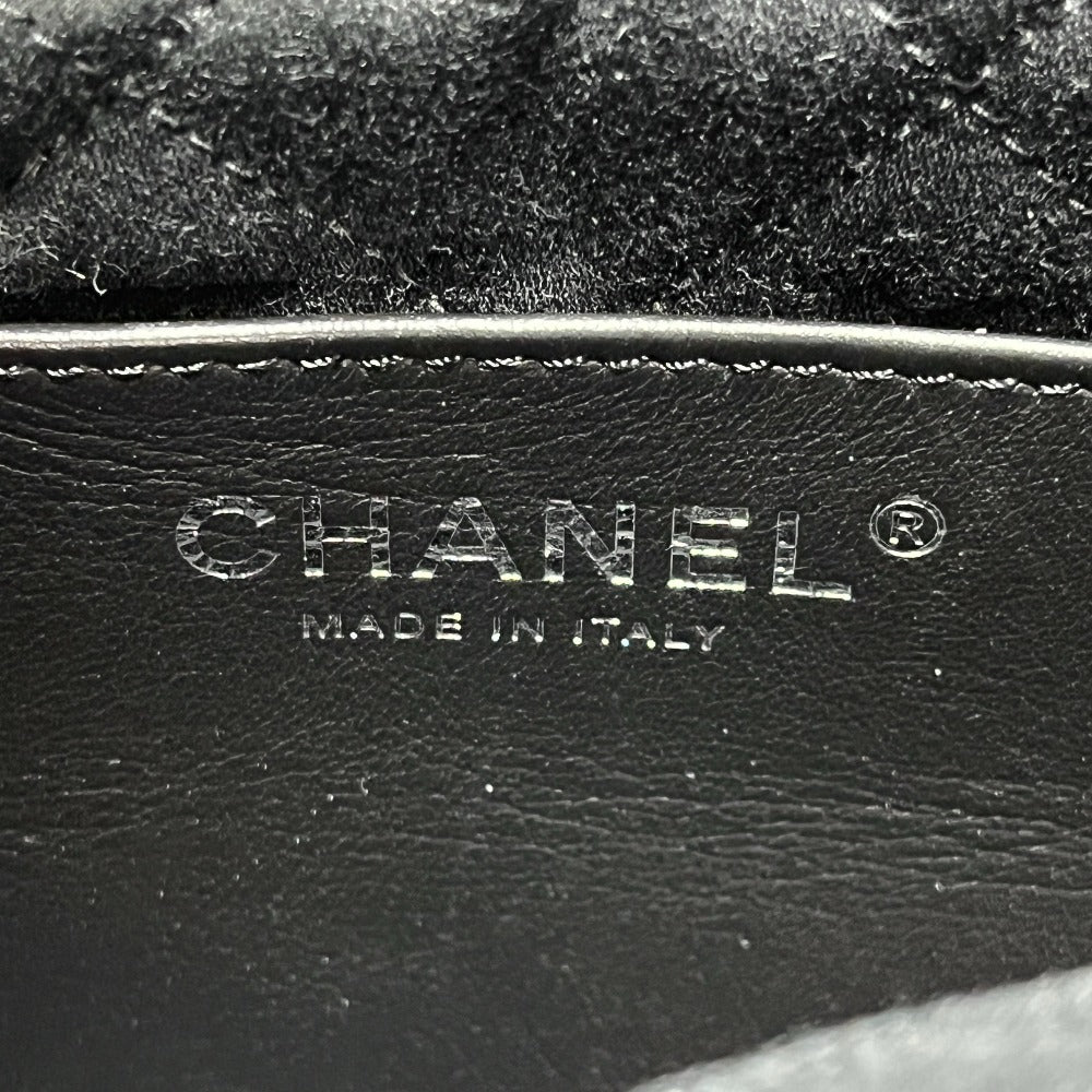 CHANEL AS3980 Chanel 22 Mini 2-Way Chain Bag Shoulder Bag Leather Women's Silver Hardware Black