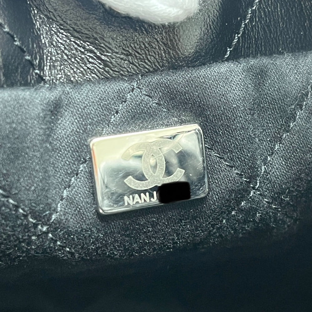 CHANEL AS3980 Chanel 22 Mini 2-Way Chain Bag Shoulder Bag Leather Women's Silver Hardware Black