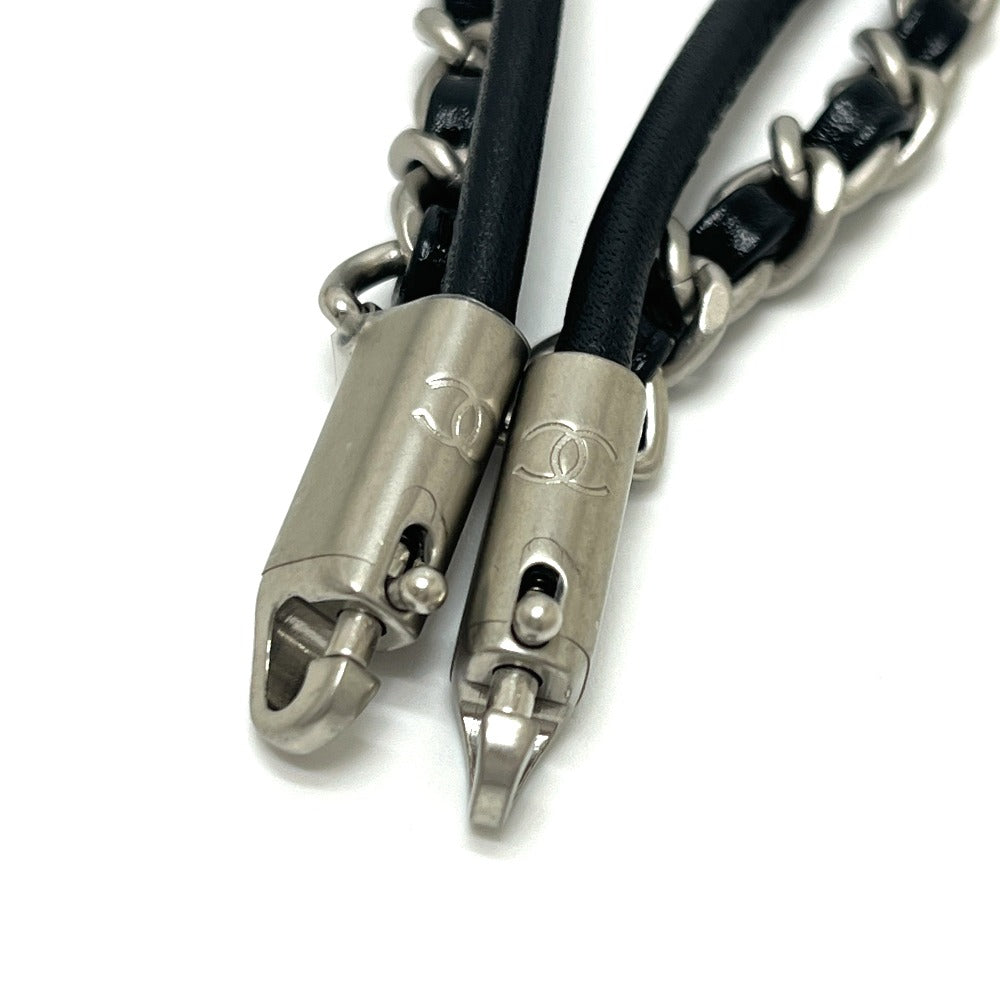 CHANEL AS3980 Chanel 22 Mini 2-Way Chain Bag Shoulder Bag Leather Women's Silver Hardware Black