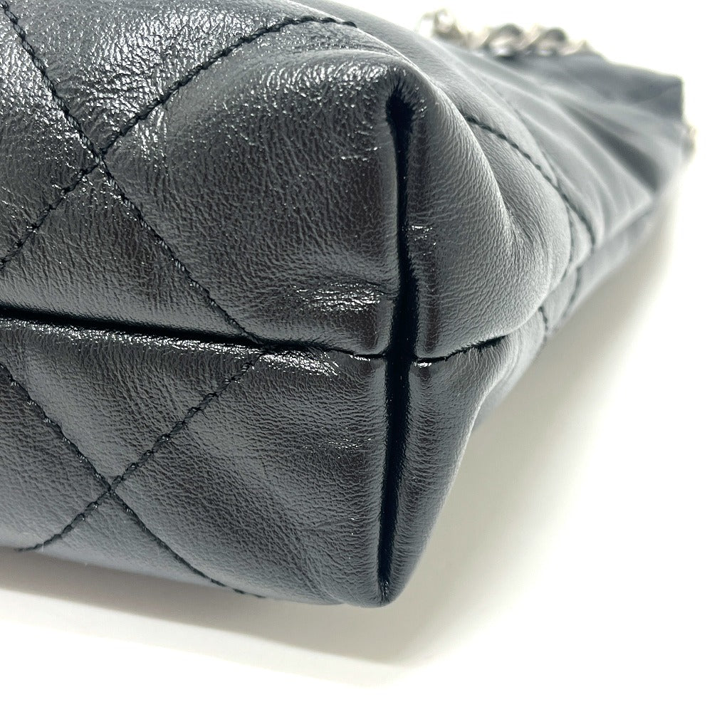 CHANEL AS3980 Chanel 22 Mini 2-Way Chain Bag Shoulder Bag Leather Women's Silver Hardware Black