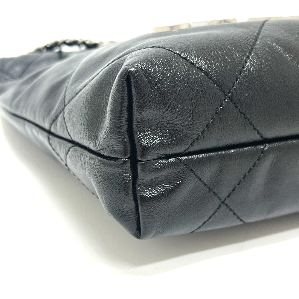 CHANEL AS3980 Chanel 22 Mini 2-Way Chain Bag Shoulder Bag Leather Women's Silver Hardware Black