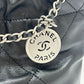 CHANEL AS3980 Chanel 22 Mini 2-Way Chain Bag Shoulder Bag Leather Women's Silver Hardware Black