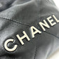 CHANEL AS3980 Chanel 22 Mini 2-Way Chain Bag Shoulder Bag Leather Women's Silver Hardware Black