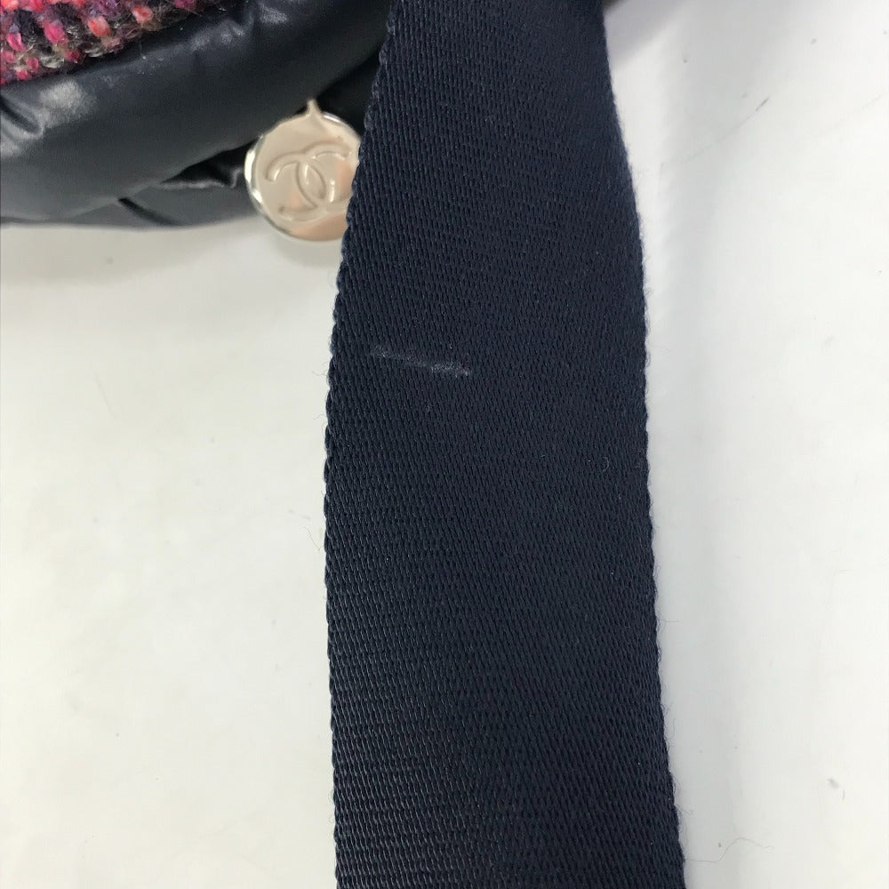 CHANEL A57586 Shoulder Bag, Coconneige, Waist Bag, Fringe Belt Bag, Shoulder Bag, Body Bag, Nylon, Women's, Navy