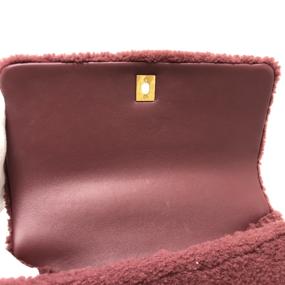 CHANEL ボア ココハンドル 2WAY 2WAYバッグ カバン バッグ ショルダーバッグ ハンドバック 斜め掛け ハンドバッグ ムートン レディース ワインレッド