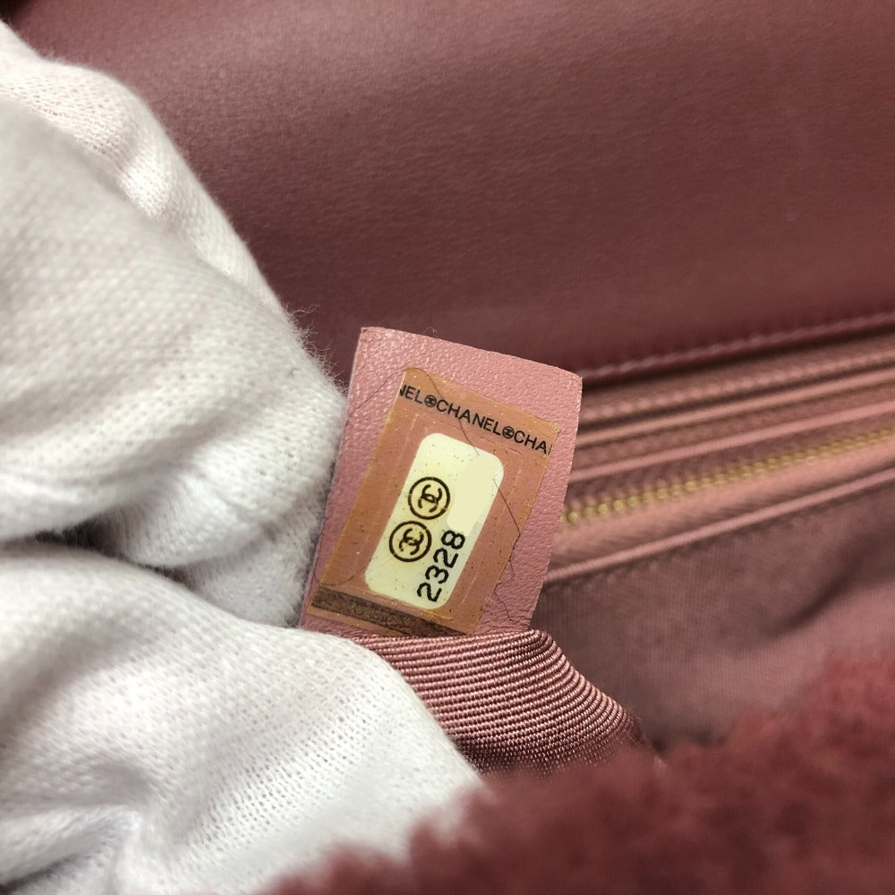 CHANEL ボア ココハンドル 2WAY 2WAYバッグ カバン バッグ ショルダーバッグ ハンドバック 斜め掛け ハンドバッグ ムートン レディース ワインレッド