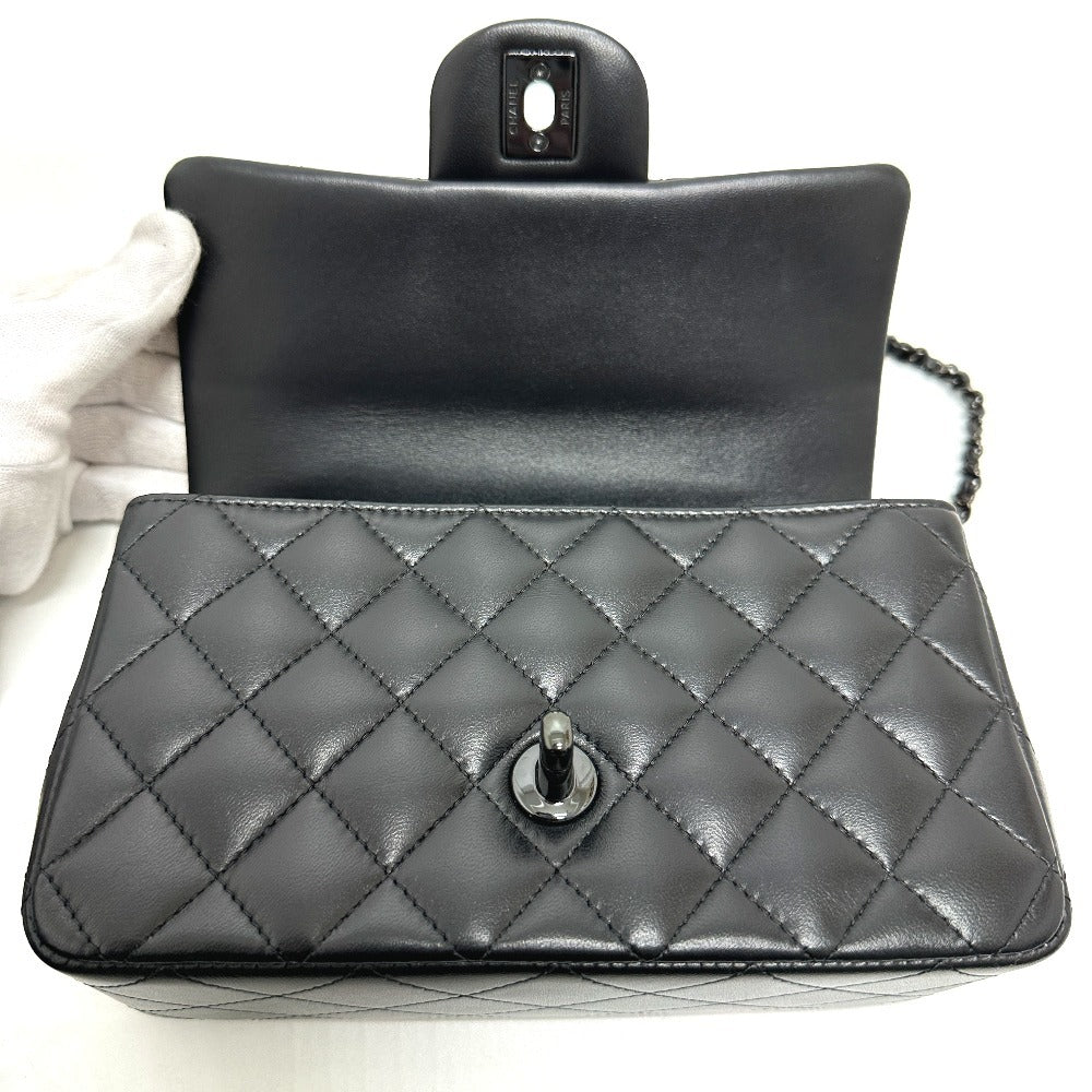 CHANEL マトラッセ 20 マトラッセ20 キルティング CC ココマーク トップハンドル ソーブラック ミニフラップ 2WAYバッグ ショルダーバッグ ハンドバッグ ラムスキン レディース ブラック
